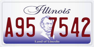 IL license plate A957542