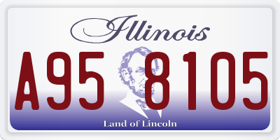 IL license plate A958105