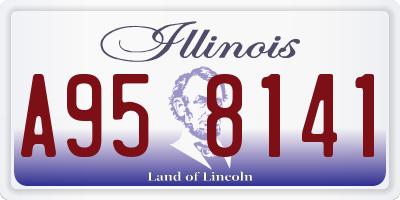 IL license plate A958141