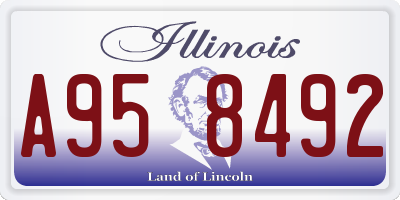 IL license plate A958492