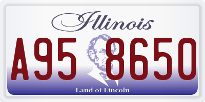 IL license plate A958650