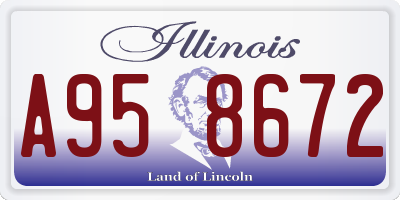 IL license plate A958672