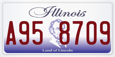 IL license plate A958709