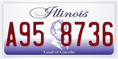 IL license plate A958736