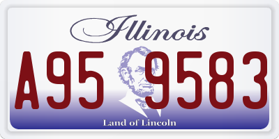 IL license plate A959583