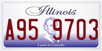 IL license plate A959703