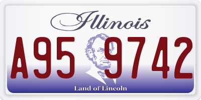 IL license plate A959742