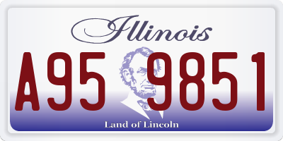 IL license plate A959851