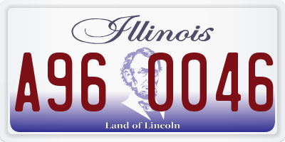 IL license plate A960046
