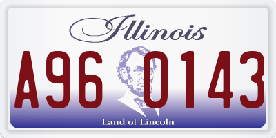 IL license plate A960143
