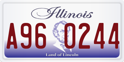 IL license plate A960244