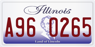 IL license plate A960265
