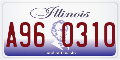 IL license plate A960310