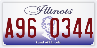 IL license plate A960344