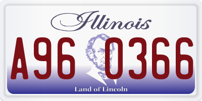 IL license plate A960366