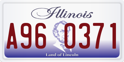 IL license plate A960371