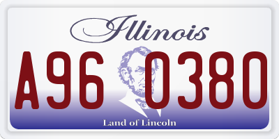 IL license plate A960380