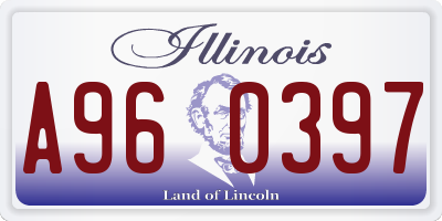 IL license plate A960397
