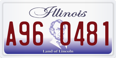 IL license plate A960481