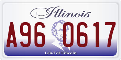 IL license plate A960617