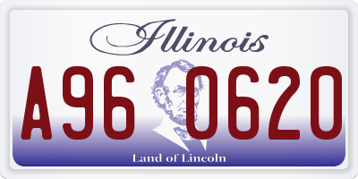 IL license plate A960620