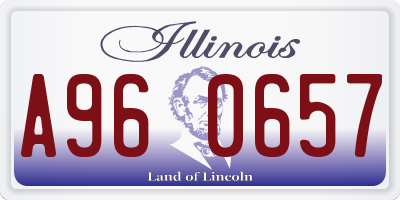 IL license plate A960657