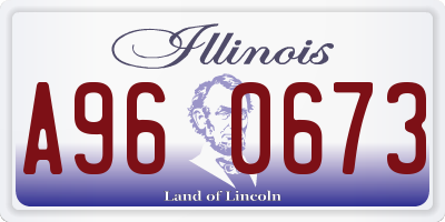 IL license plate A960673
