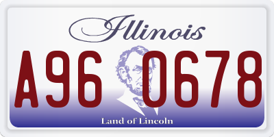 IL license plate A960678