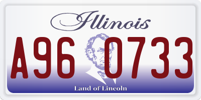 IL license plate A960733