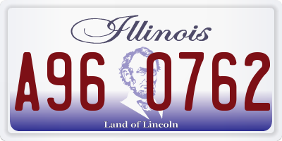 IL license plate A960762
