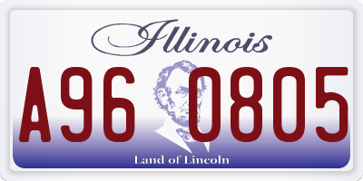 IL license plate A960805