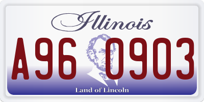IL license plate A960903