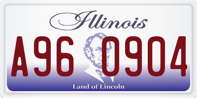 IL license plate A960904