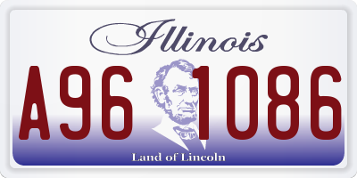 IL license plate A961086