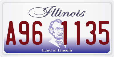 IL license plate A961135