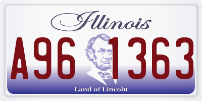 IL license plate A961363