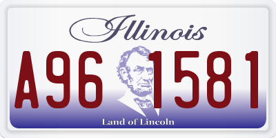 IL license plate A961581