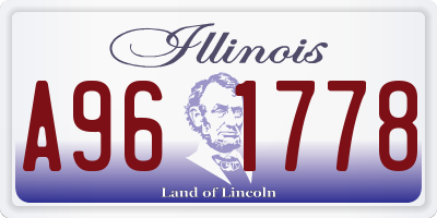 IL license plate A961778
