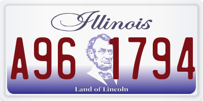 IL license plate A961794