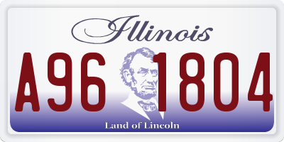 IL license plate A961804
