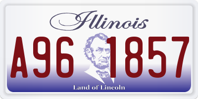 IL license plate A961857