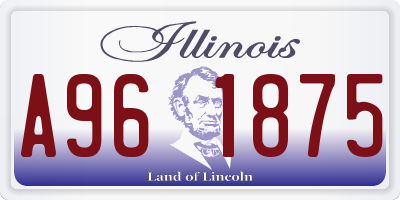 IL license plate A961875
