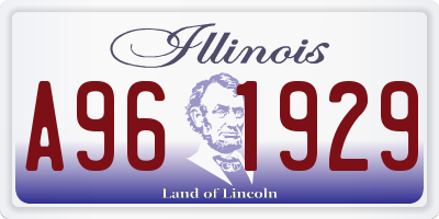 IL license plate A961929