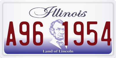IL license plate A961954