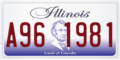 IL license plate A961981