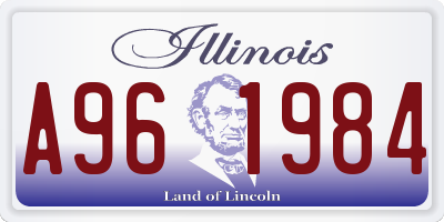 IL license plate A961984