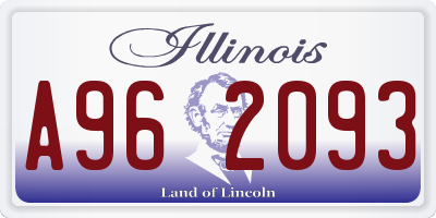 IL license plate A962093