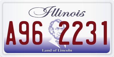 IL license plate A962231