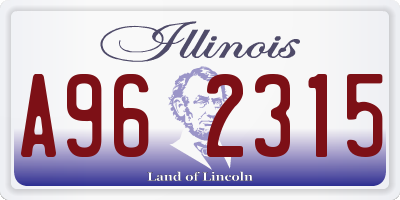 IL license plate A962315