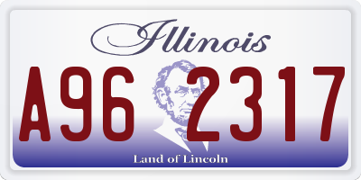 IL license plate A962317
